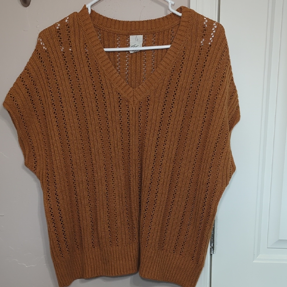 Joie Sweater Top, Mustard Yellow, Size M